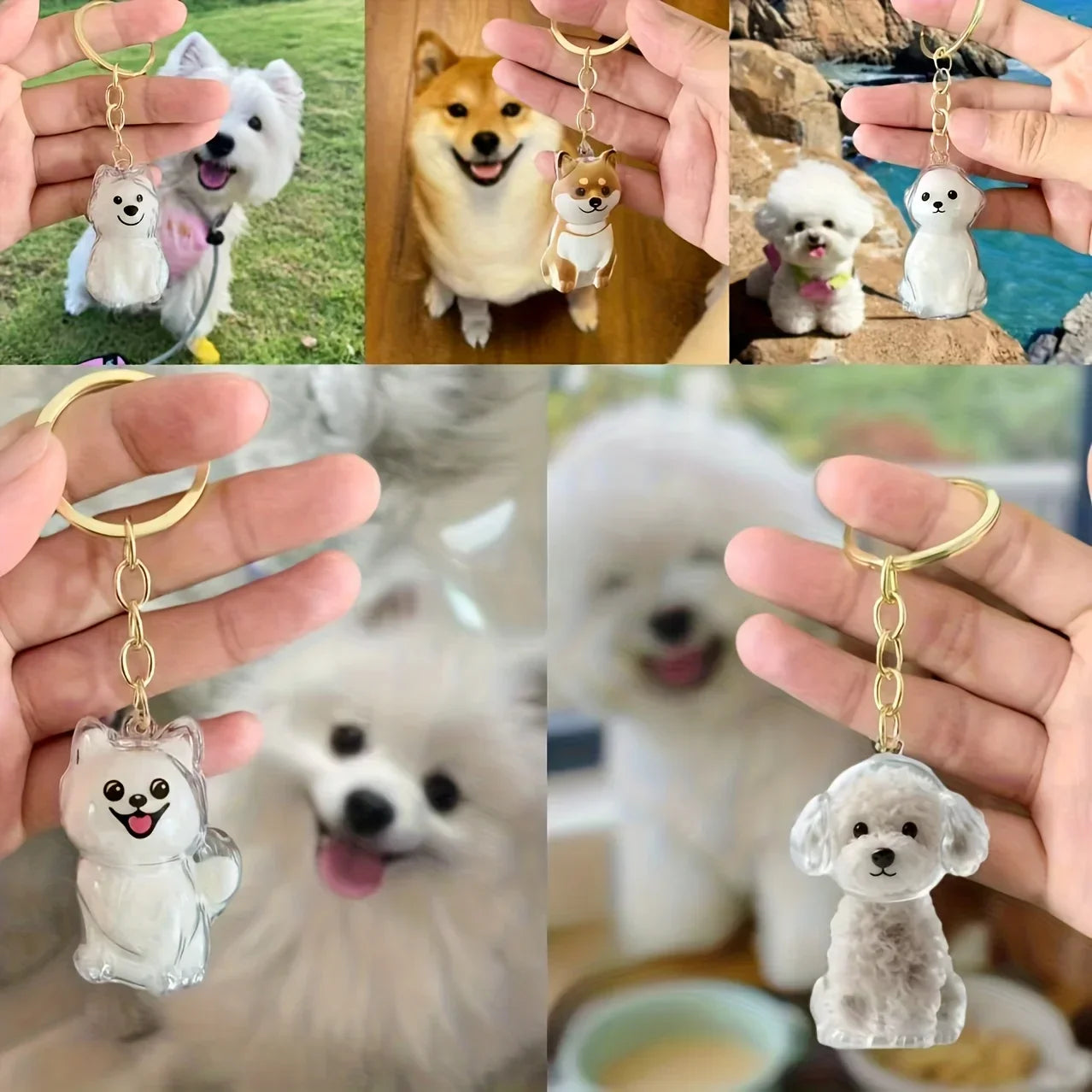 Pet Hair Memorial Keepsake Keychain
