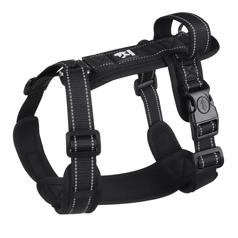 Reflective Adjustable Dog Harness with Optional Leash