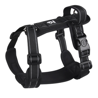 Reflective Adjustable Dog Harness with Optional Leash