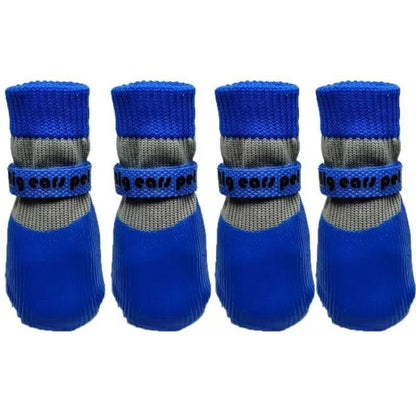 4-Pack Waterproof Anti-Slip Dog Booties (Sock Style)