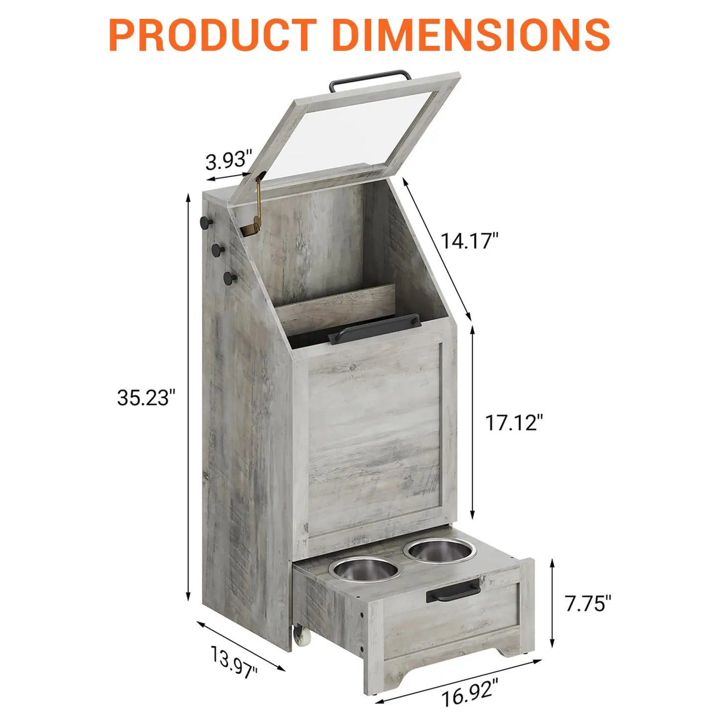 Pet Feeding Station with Storage