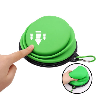 Collapsible Travel Pet Bowl with Carabiner