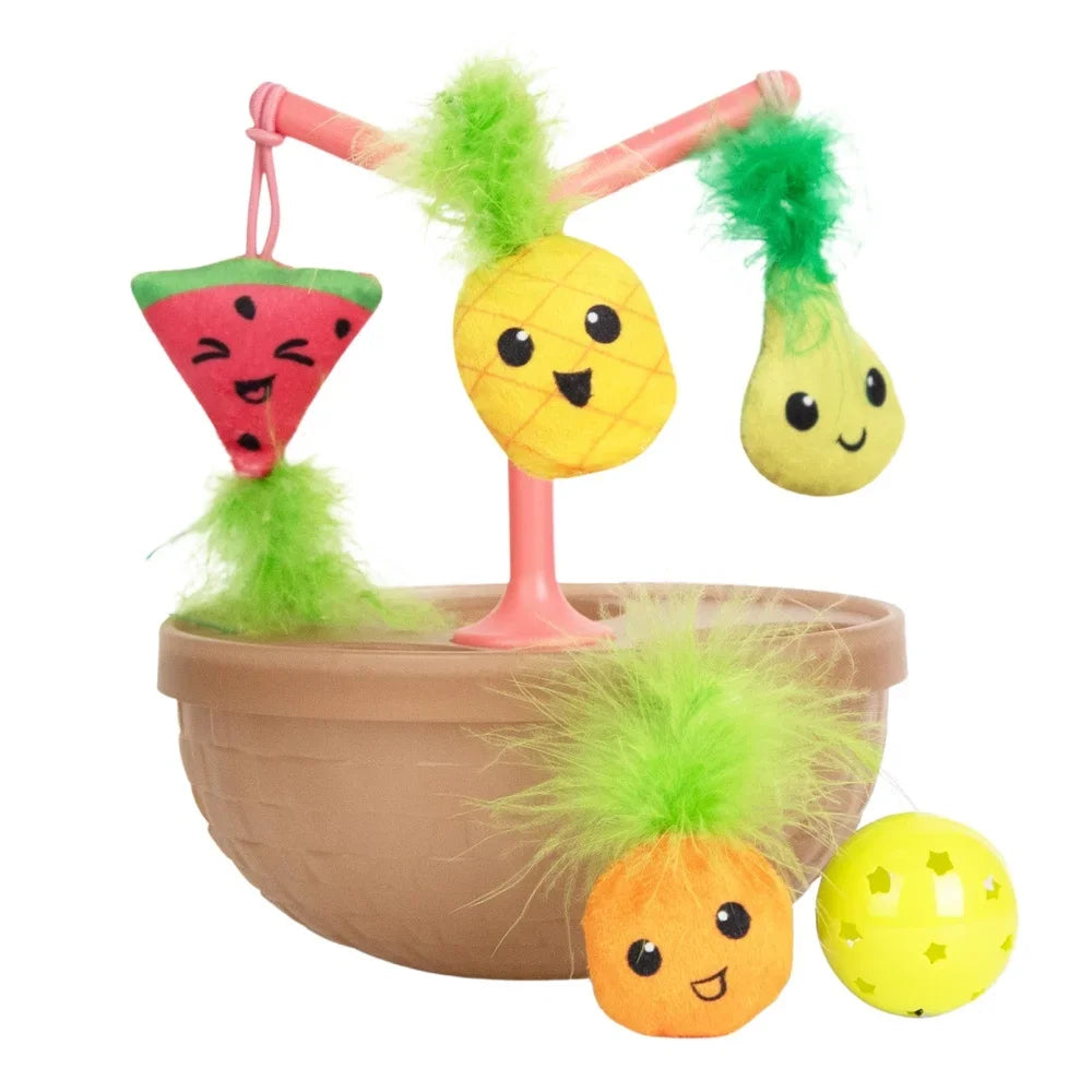 Wobbling Fruit Bowl Cat Toy
