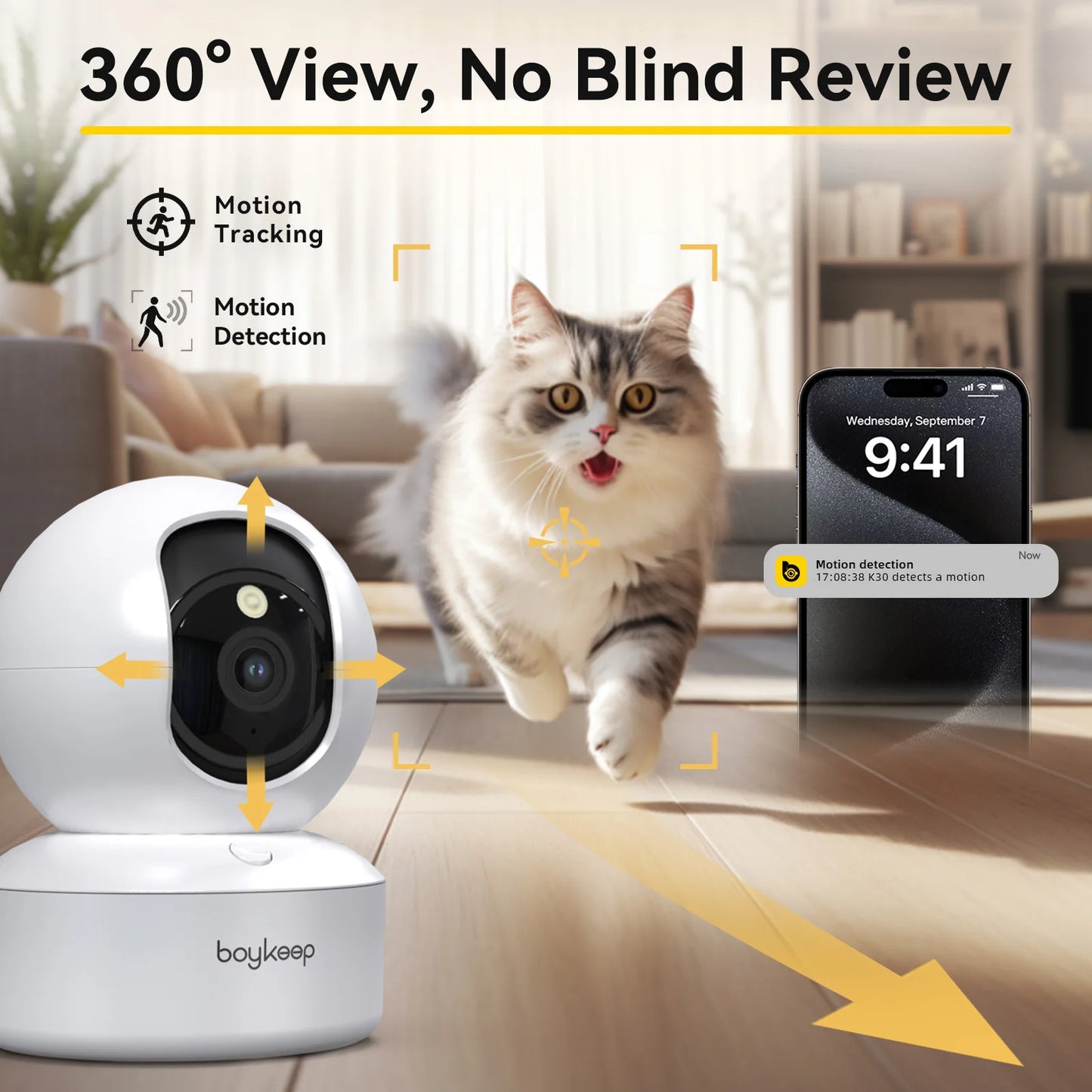 BoyKeep 2-Pack Pet Cam with Night Vision