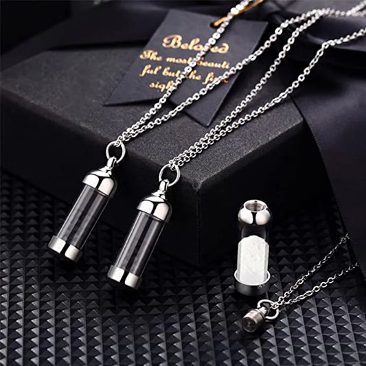 Pet Memorial Cylinder Urn Necklace