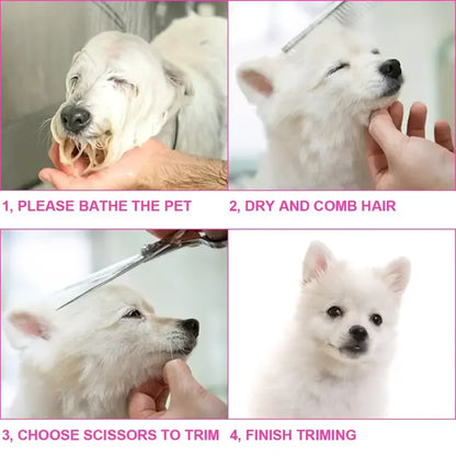 4-Piece Round-Tip Pet Grooming Scissor Set