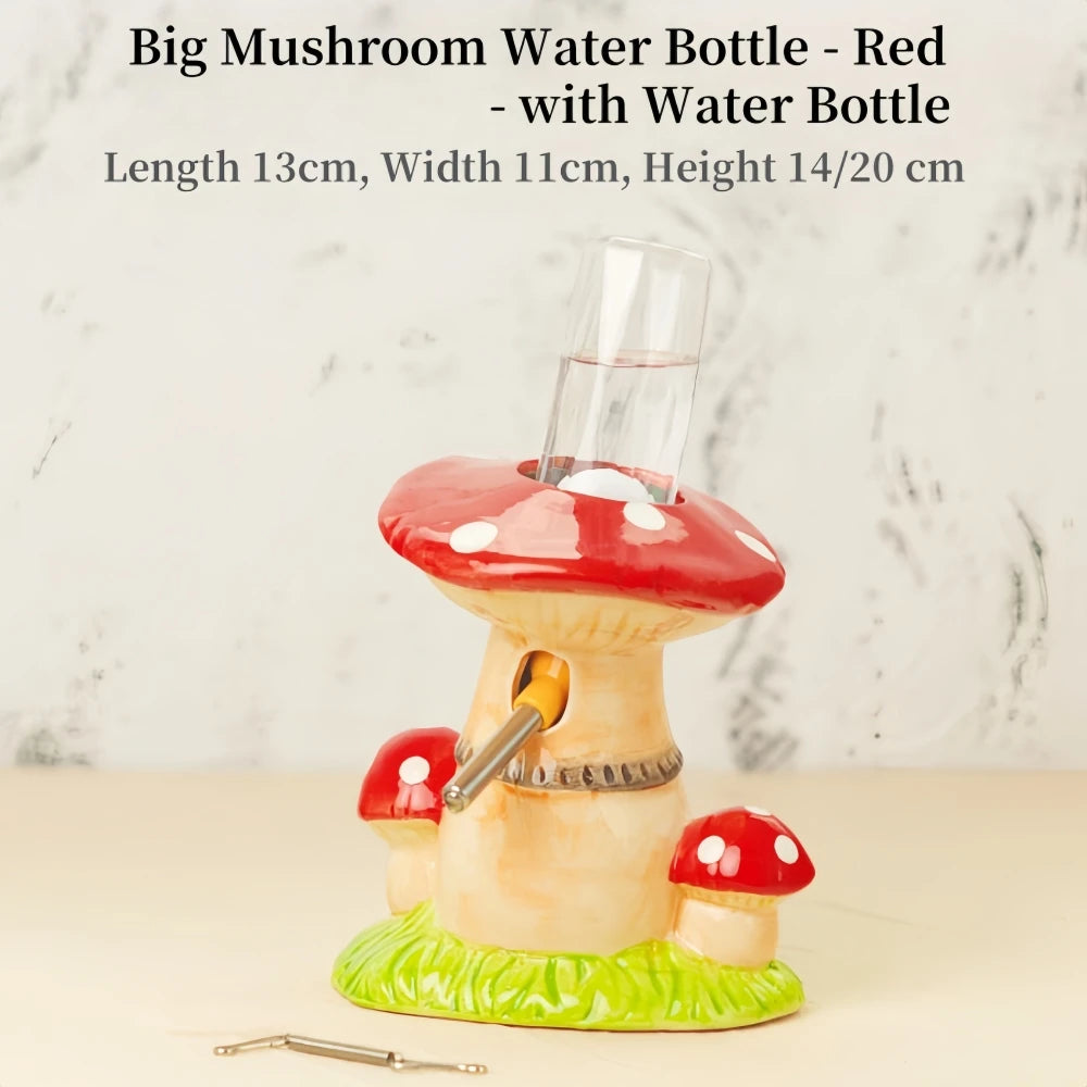 Mushroom Ceramic Hamster Accessories Set