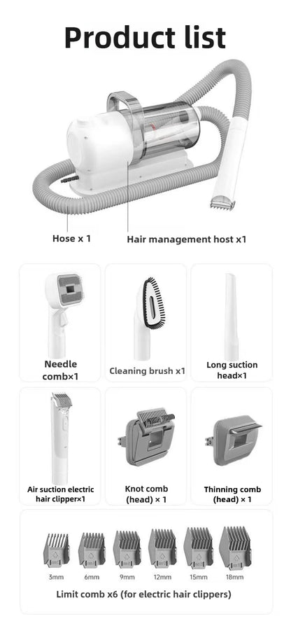 Pet Hair Trimmer & Vacuum Set