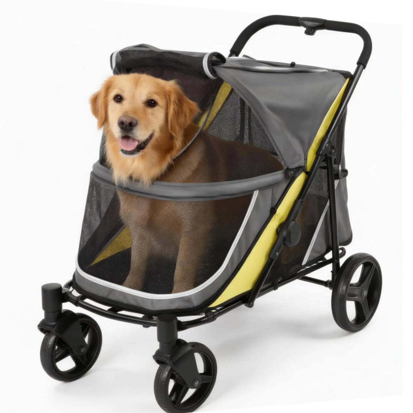 Heavy-Duty Pet Wagon Stroller (Foldable, Dual-Entry)