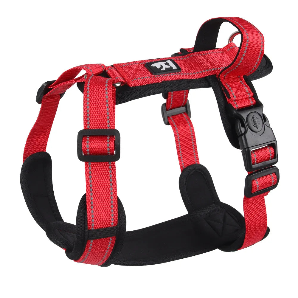 Reflective Adjustable Dog Harness with Optional Leash