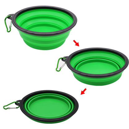 Collapsible Travel Pet Bowl with Carabiner