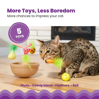 Wobbling Fruit Bowl Cat Toy