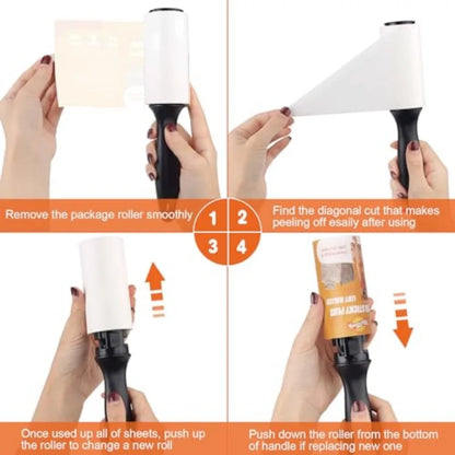 Extra Sticky Pet Hair & Lint Roller 4-Pack