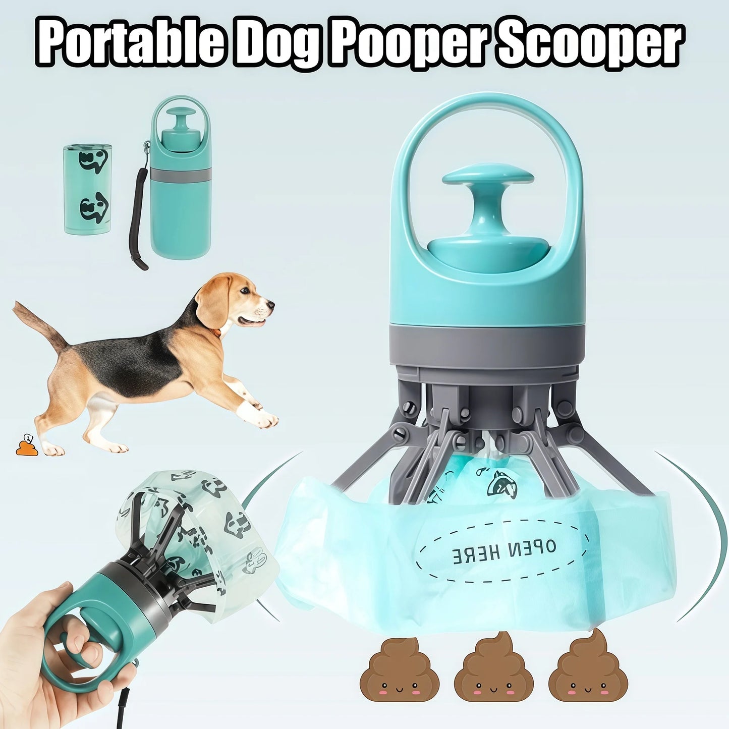 Dog Cleanup Scooper & Waste Bag Options