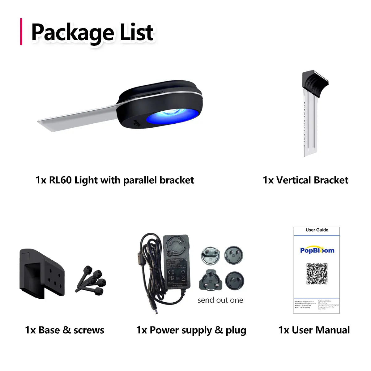 PopBloom RL60 60W Wi-Fi Reef Aquarium Light