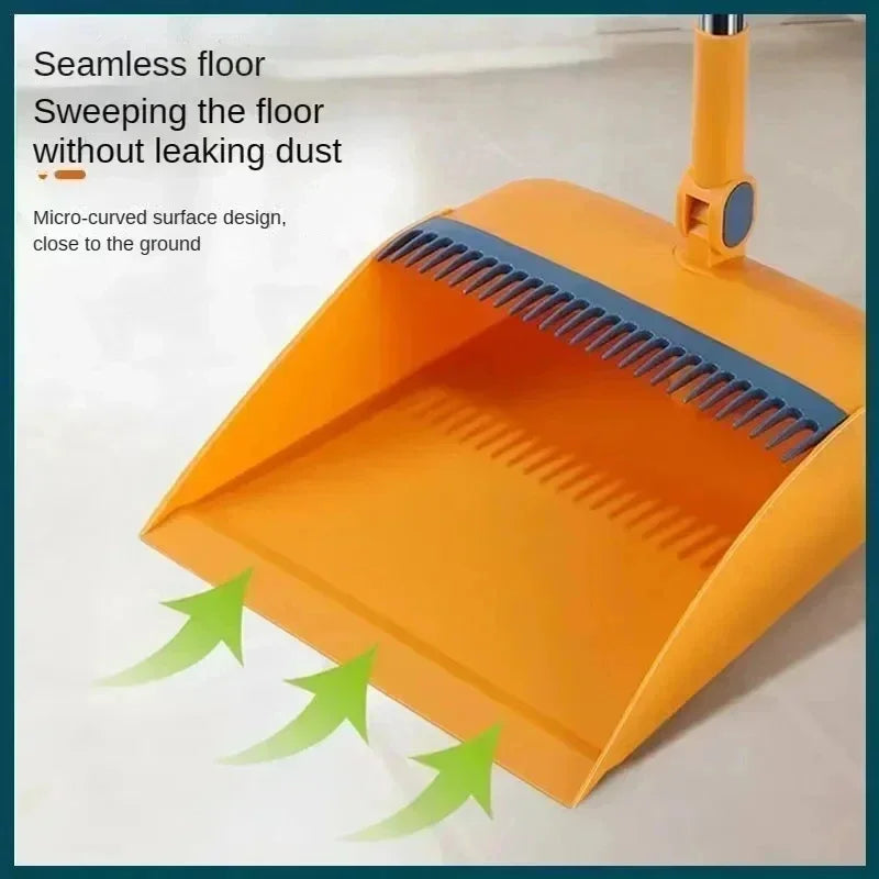 Long Handle Dustpan Broom Set