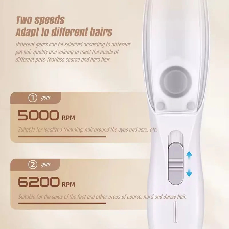 Low Noise Pet Paw Trimmer with Hair Suction