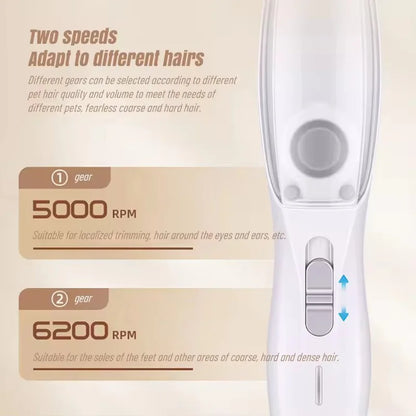 Low Noise Pet Paw Trimmer with Hair Suction