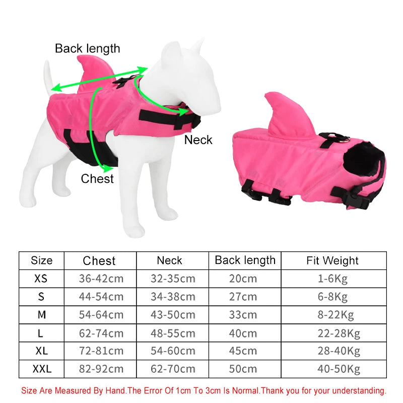 Shark Fin Dog Life Jacket for Swimming