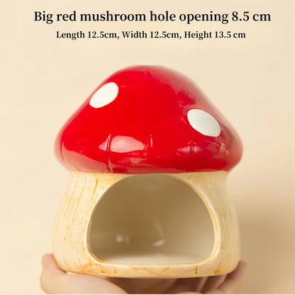 Mushroom Ceramic Hamster Accessories Set