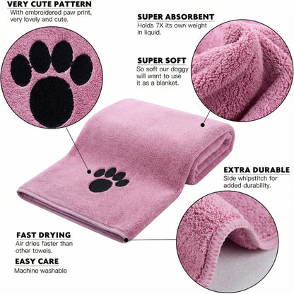 Soft Quick-Drying Dog & Cat Bath Towel
