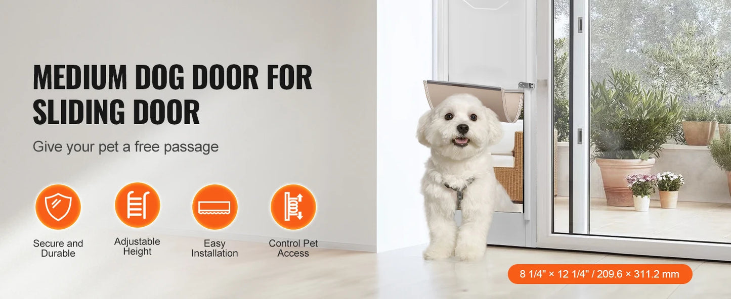 Adjustable Sliding Glass Pet Door