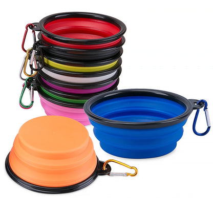 Collapsible Travel Pet Bowl with Carabiner