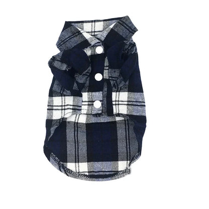 British Style Plaid Pet Shirt