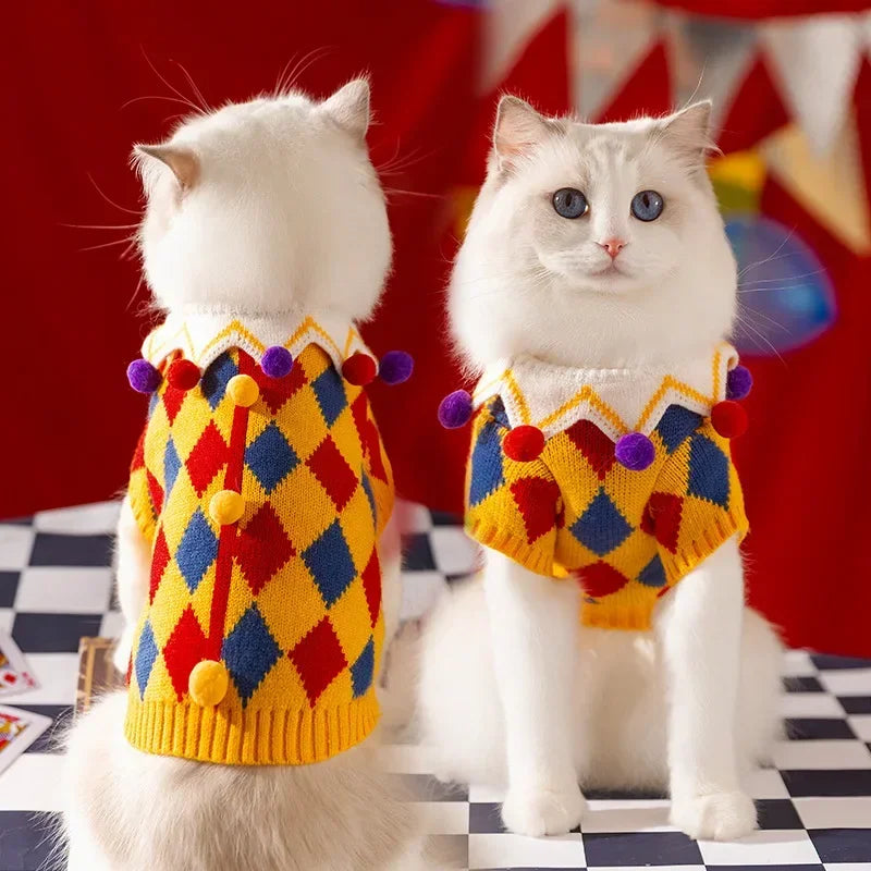 Jester Pet Sweater Costume