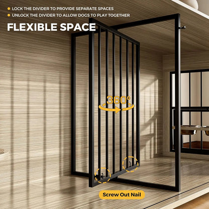 63" Double Dog Crate Furniture