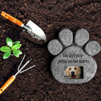 Pet Memorial Stone with Photo Frame Slot