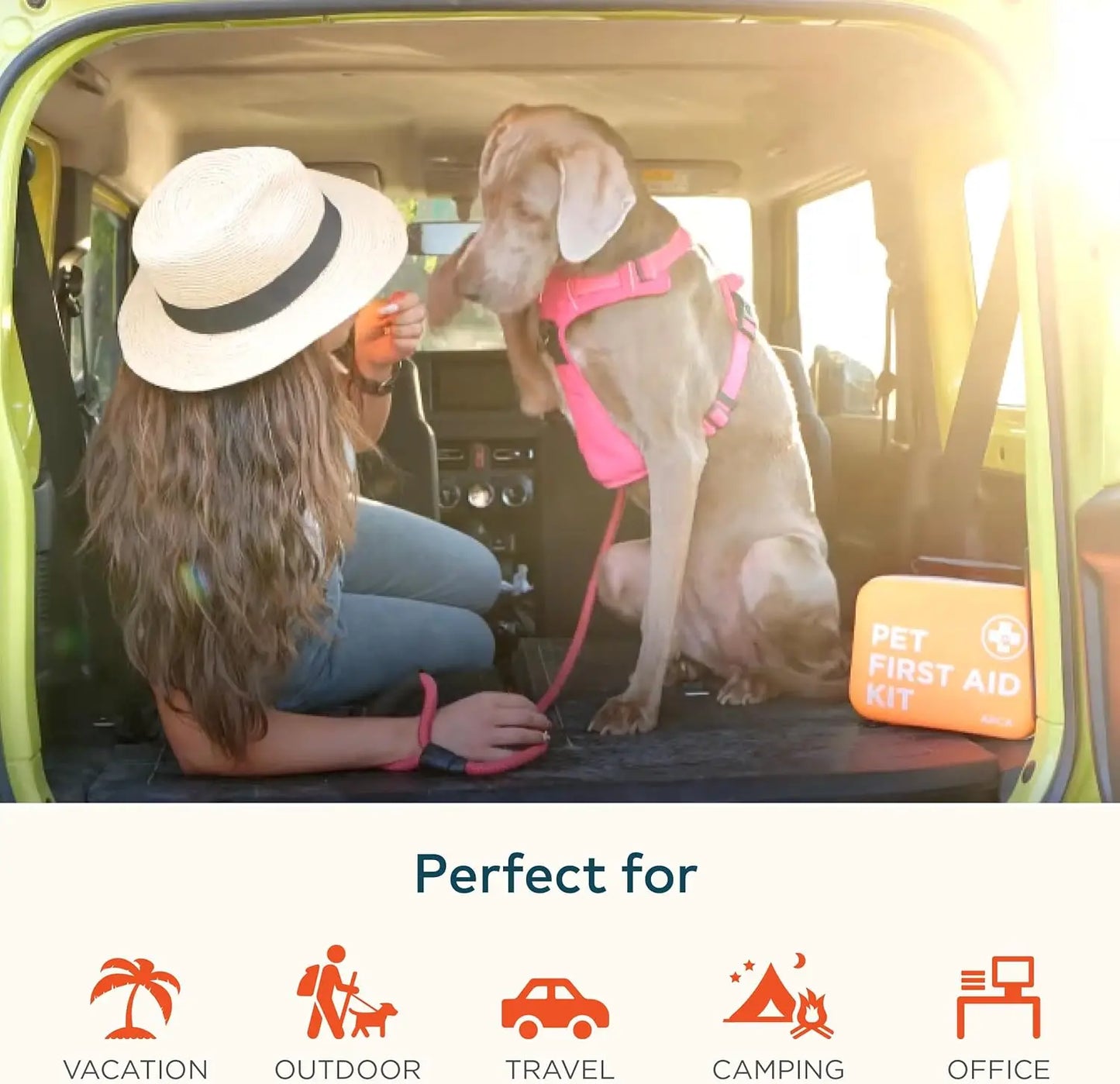 Hard Case Pet First Aid Kit for Dogs & Cats