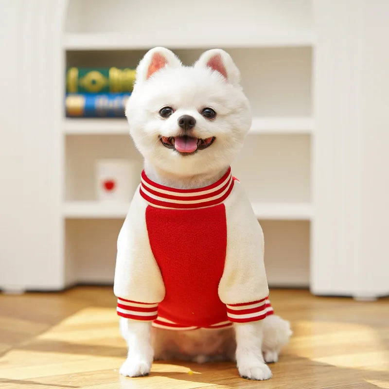 Cozy Fleece Dog Jacket with Built-In D-Ring