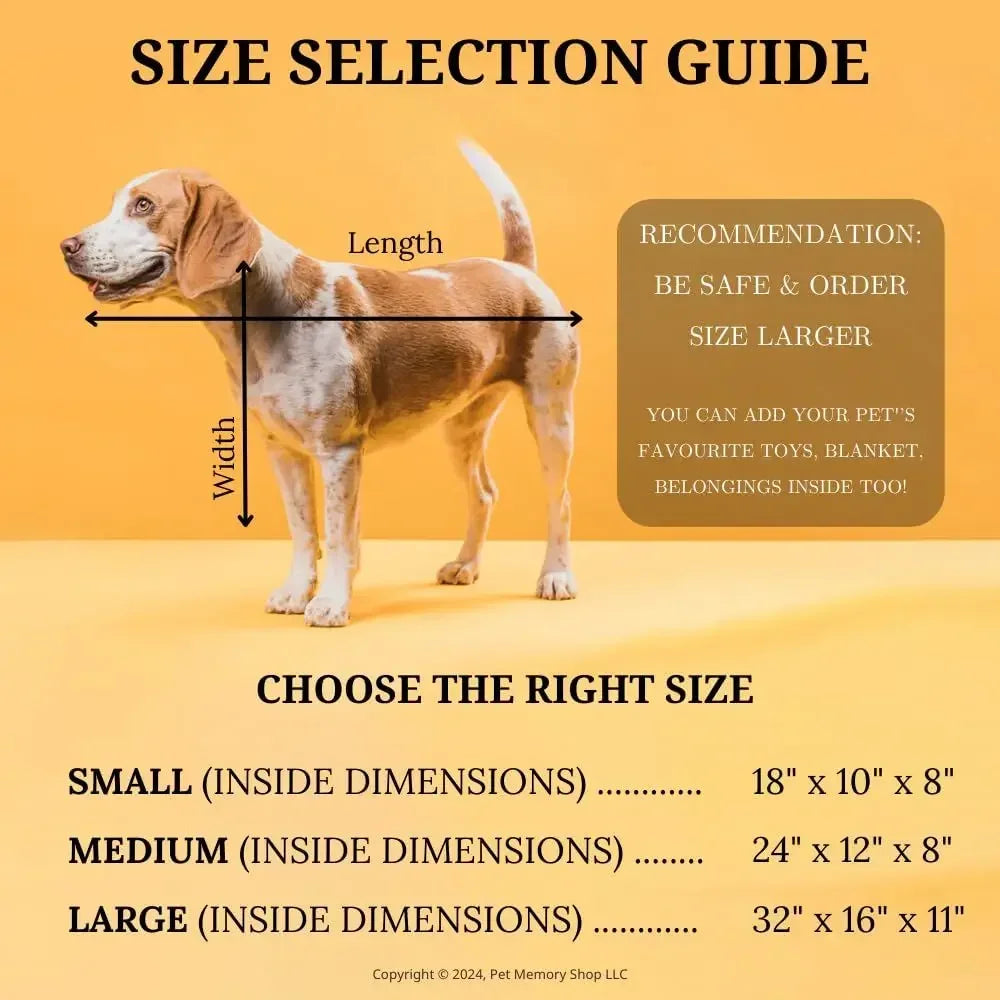 Large Pet Memorial Burial Casket
