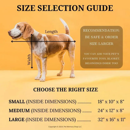 Large Pet Memorial Burial Casket