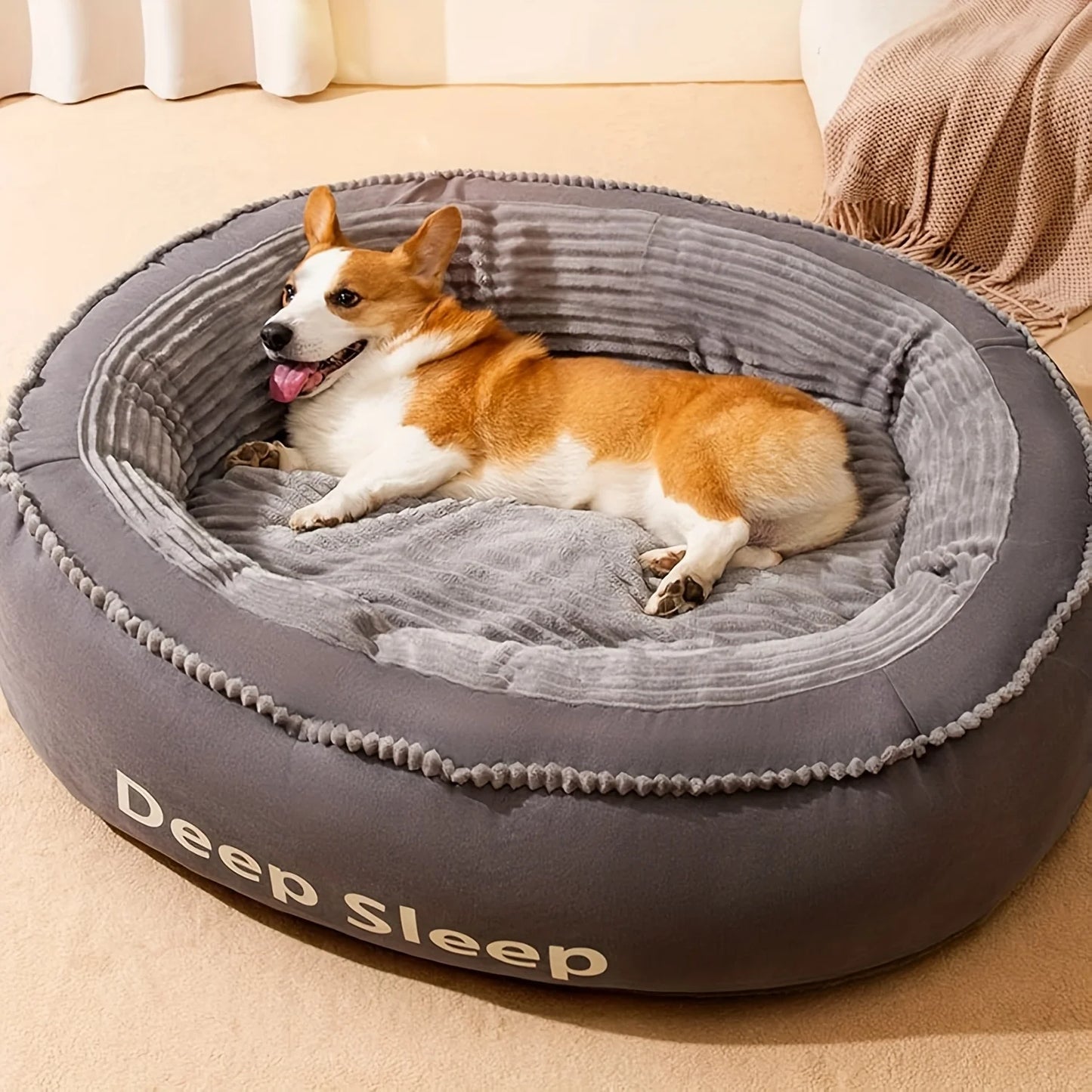 Washable Plush Dog & Cat Bed