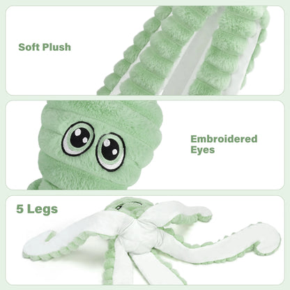 Plush Octopus Squeaky Dog Toy
