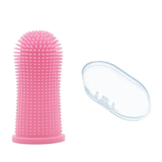 Soft Silicone Pet Finger Toothbrush with Case