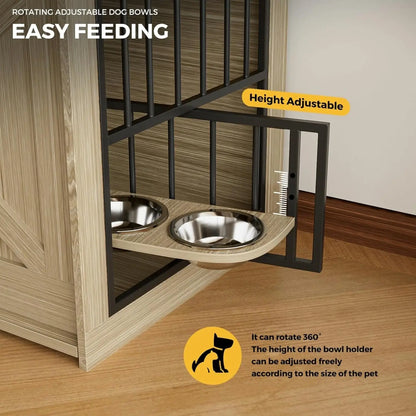 63" Double Dog Crate Furniture