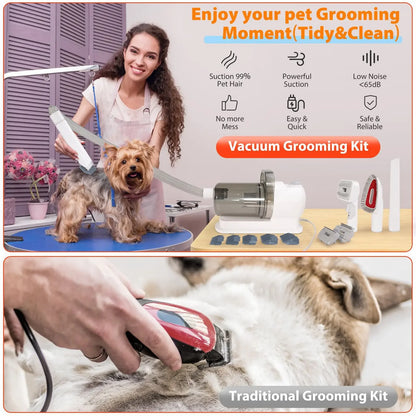 Pet Hair Trimmer & Vacuum Set