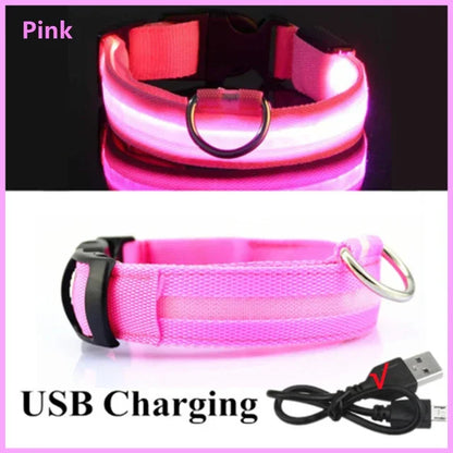 LED Rechargeable Dog Collar for Night Walks