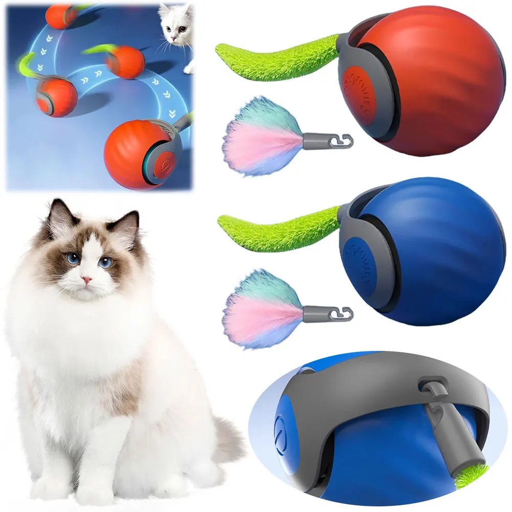 Automatic Moving Cat Toy Ball (USB Rechargeable)