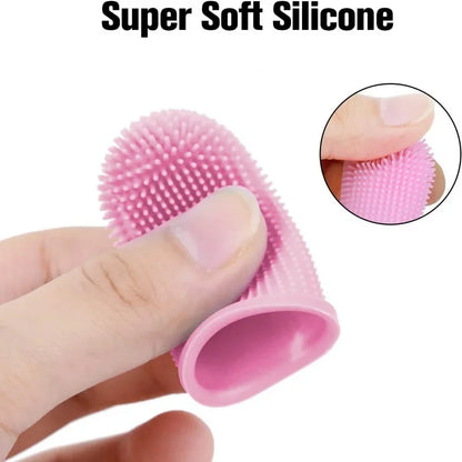 Soft Silicone Pet Finger Toothbrush with Case