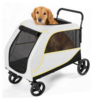 Heavy-Duty Pet Wagon Stroller (Foldable, Dual-Entry)