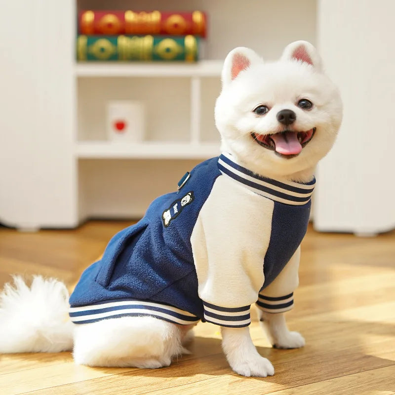 Cozy Fleece Dog Jacket with Built-In D-Ring