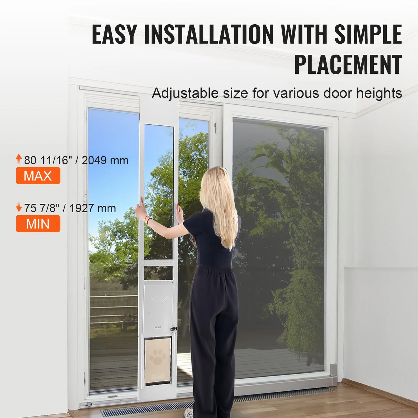 Adjustable Sliding Glass Pet Door