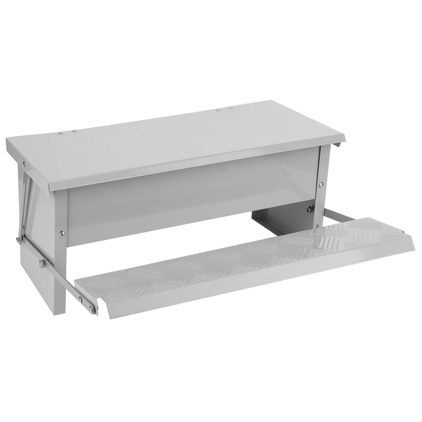 Metal Treadle Chicken Feeder - Rat Proof, No-Waste (11 lbs.)