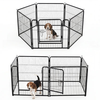6-Panel Foldable Metal Pet Playpen
