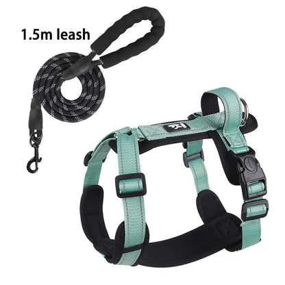 Reflective Adjustable Dog Harness with Optional Leash