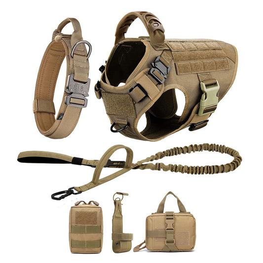 Tactical Dog Harness and Leash Set for Training & Walking